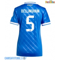 Camisa de time de futebol Real Madrid Jude Bellingham #5 Replicas 3º Equipamento Feminina 2025-26 Manga Curta